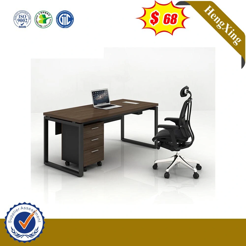 Staff Office Desk Metal Legs Modern Computer Desk with Drawers MDF Standing Table