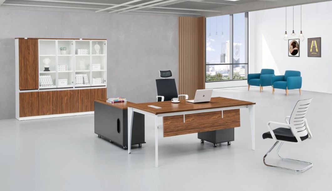Metal Legs Office Desk Melamine Modern Office Table (M-T1803)