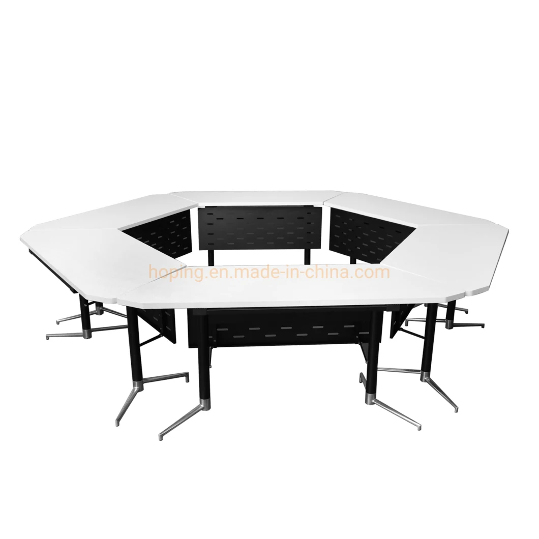 Modern Executive Round Table 12 Seats Meeting Training Table Office Furniture Conference Room Desk Chairs Office Table Stylish Flip Folding Table