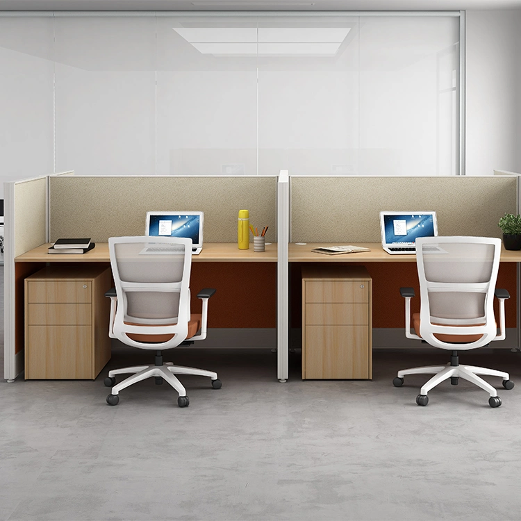Foshan Manufacturer Office Furniture Aluminium 4 Seater Staff Workstation