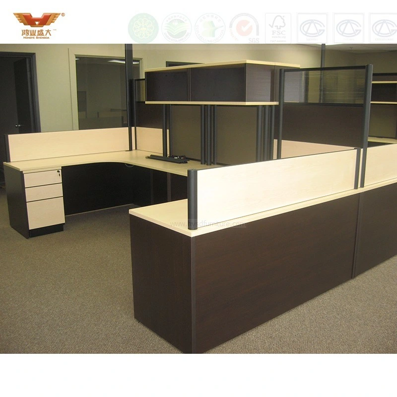 Commercial Large Size Office Wooden Desk Office Cubicles with Ao2 System Style (HY-2799)