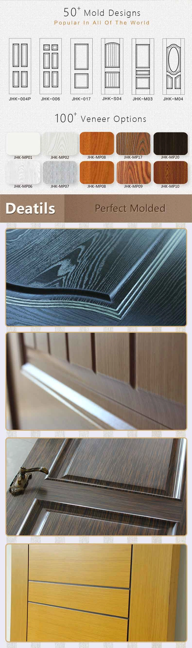 Jhk Chipboard Carb Top Furniture Teak Wood Front Door Melamine Door