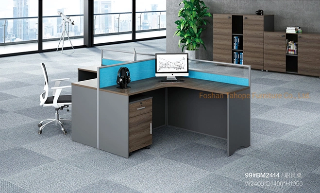 2020 Office Furniture Partition Melamine 2 Seats Staff Workstation