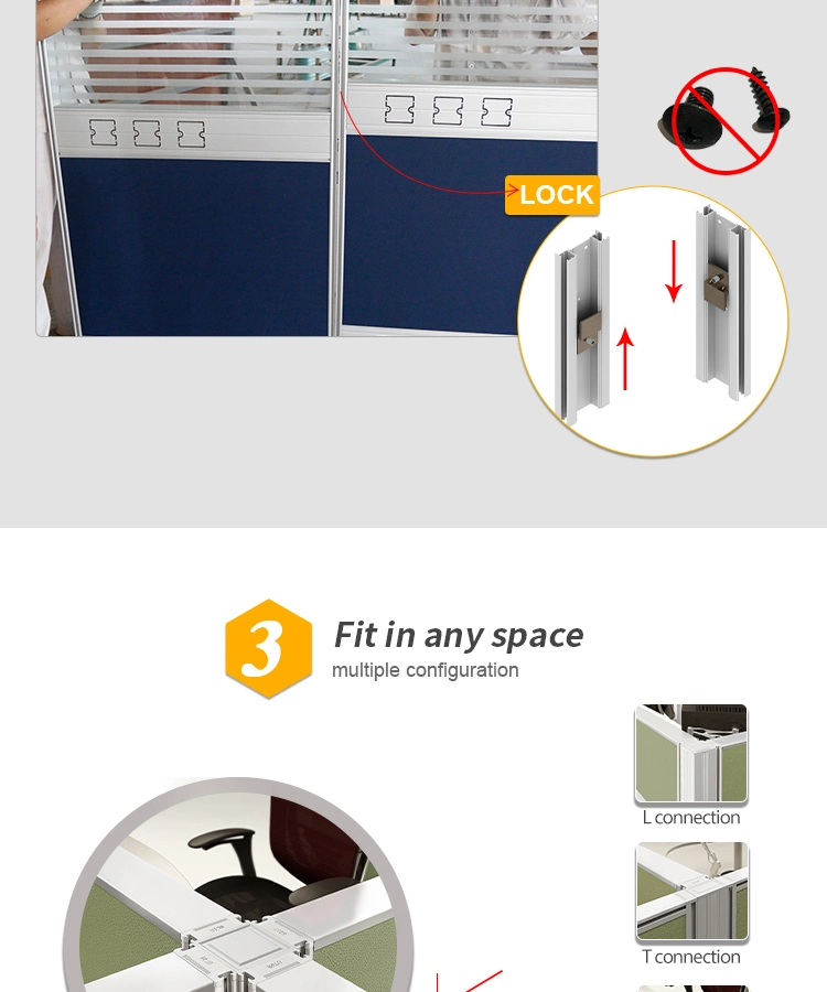 Saving Space Office Furniture Cubical Face to Face Office Modular Workstation