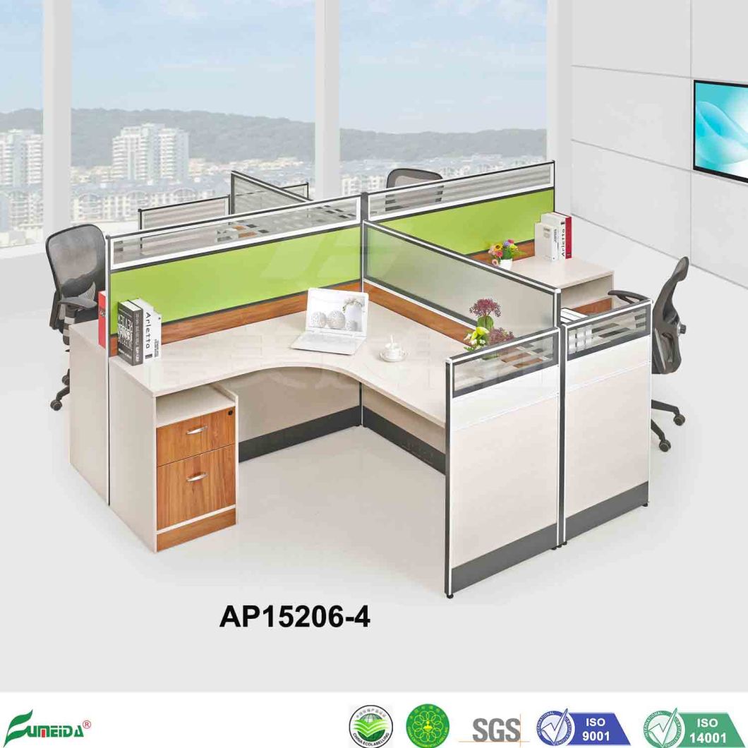 Modern Office Furniture Used Aluminum Frame Dividers Partition Office Cubicle Workstations