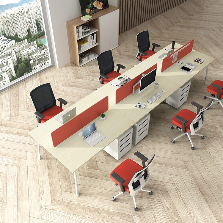 Promotional Cheap Specification Modern Benching 6 People Workstation Furniture Modular Aluminium Office Partition