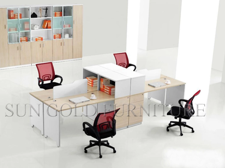 (SZ-WSL311) Good Design Wooden Office Staff Workstation 4 Seats Office Partition