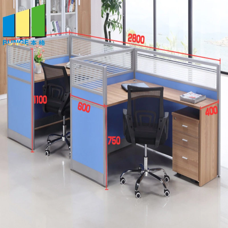 Modern Office Desk Modular Height Adjustable Office Aluminum Glass Workstation Partitions