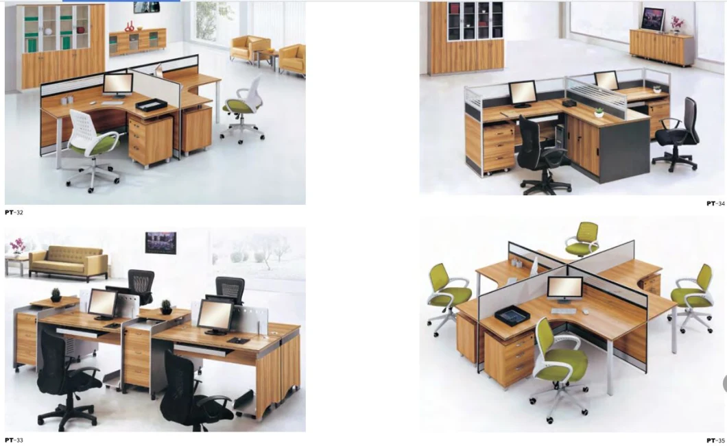 High Quality Wooden Office Desk Three Persons Workstation (OD-68)