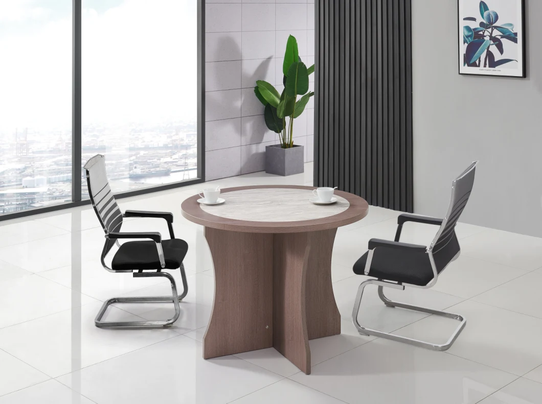 Modern Design Meeting Room 100cm 120cm Wooden Round Conference Table Meeting Table