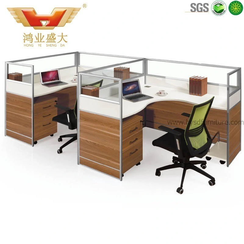 Single Person L Shape Office Desk Office Cubicle Workstation (HY-P11)