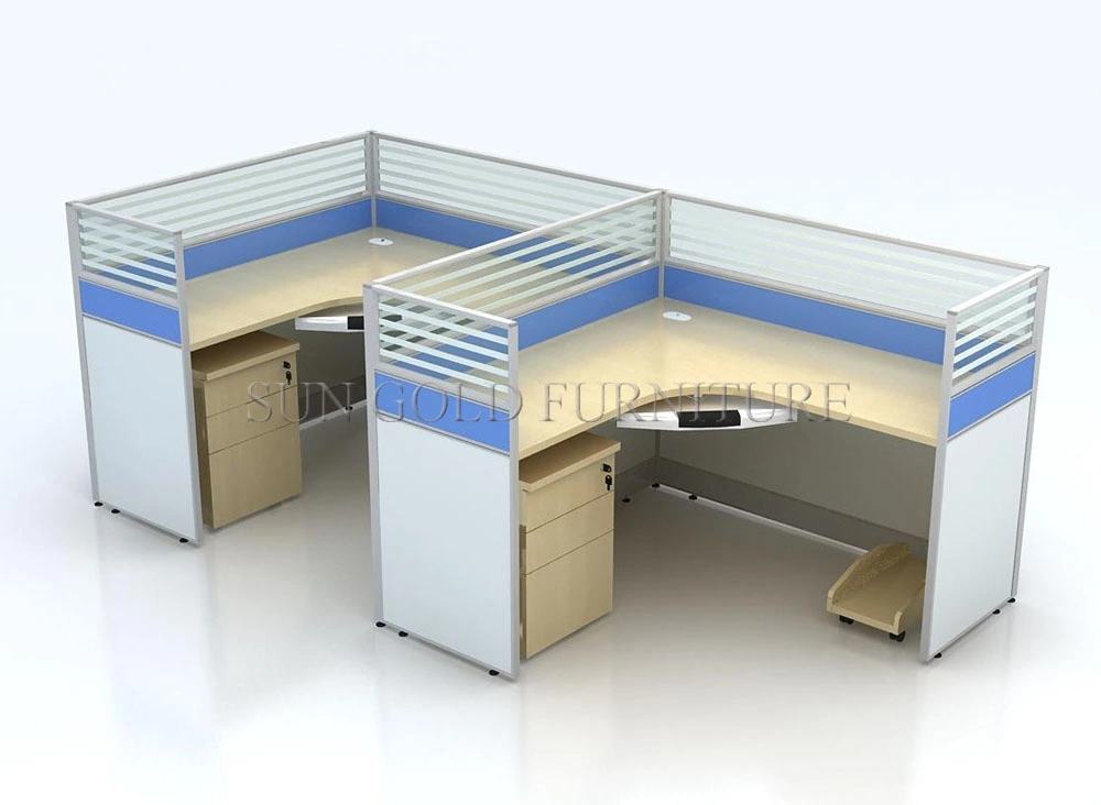 Modern Small Office Cubicle for 4 Person Workstation Table (SZ-WST818)