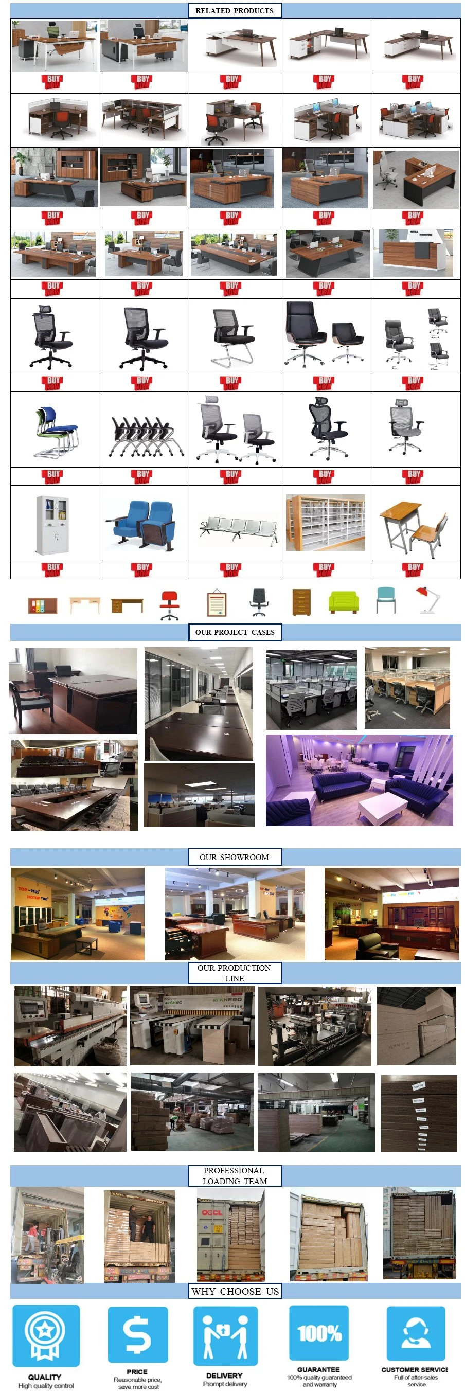 Four Persons Office Worstation Modern Office Table (M-21619-4)