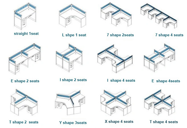 Modern Office Furniture Simple Glass Office Workstation Cubicles