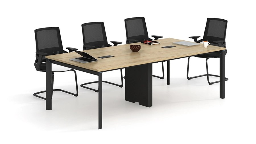 Metal Frame Rectangle MFC Desktop Meeting Table Conference Table