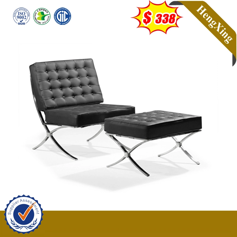 Modern American Sun Lounger Style Living Room Furniture Set Wood Frame Leather Recliner Sofa Bed Lounge Chair