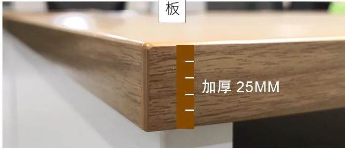 Simple Wooden Size Staff Office Desk Metal Legs Modern Computer Desk Standing Table