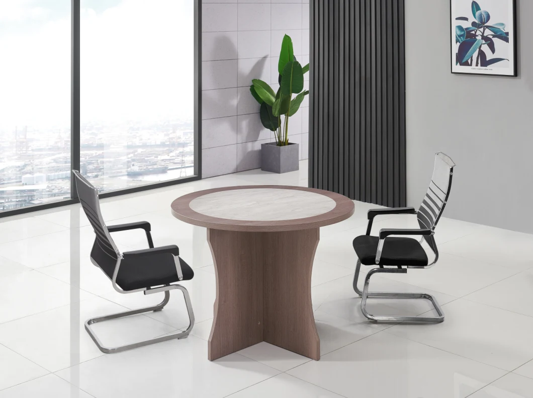 Modern Design Meeting Room 100cm 120cm Wooden Round Conference Table Meeting Table