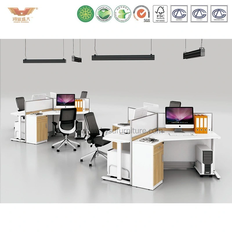 Modern 3 Person Round Office Workstation Office System Partition (H15-0806)