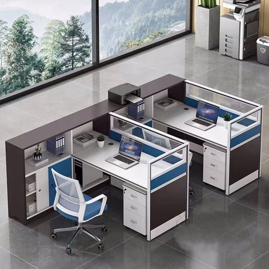 Melamine Office Workstation Office Systems Furniture for 3 Person (SZ-WSR127)