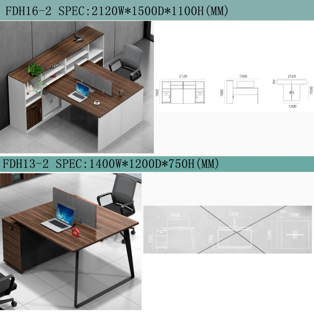 Office Furniture 4 Person Computer Desk Metal Leg Frame Office Workstation Table