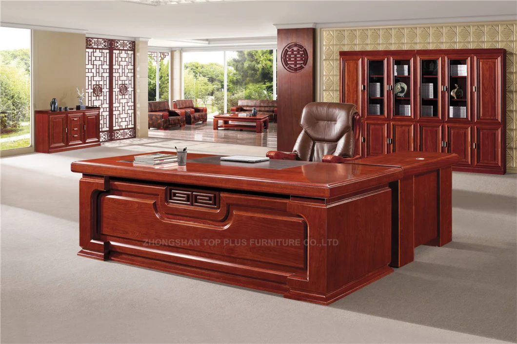 Executive Desk Office Wooden Table Veneer High End Furniture (HA-7824)