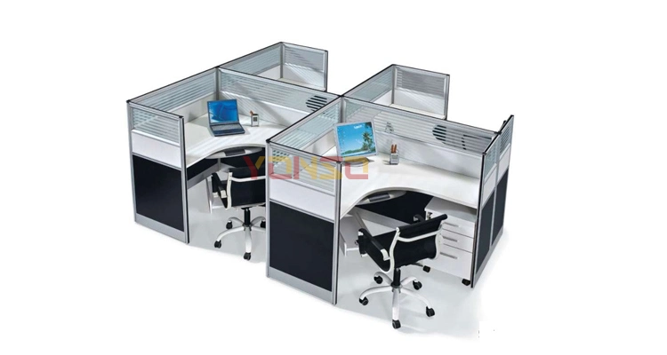 Wooden Office Furniture Table Design 4 Seat Cubicle Office