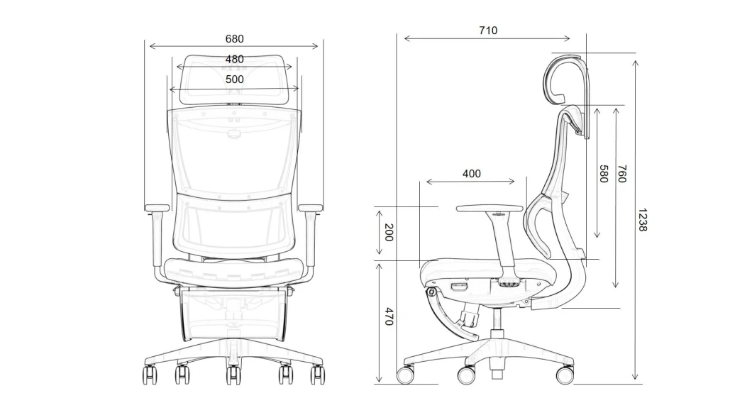 BIFMA Passed Ergonomic Design Full Mesh Chair Executive Office Chair