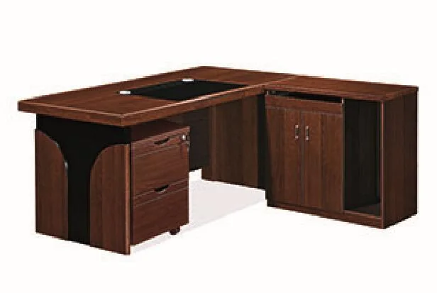 Popular 1.6m Office Table Executive Desk Wood Veneer/Paper Furniture (A063#)