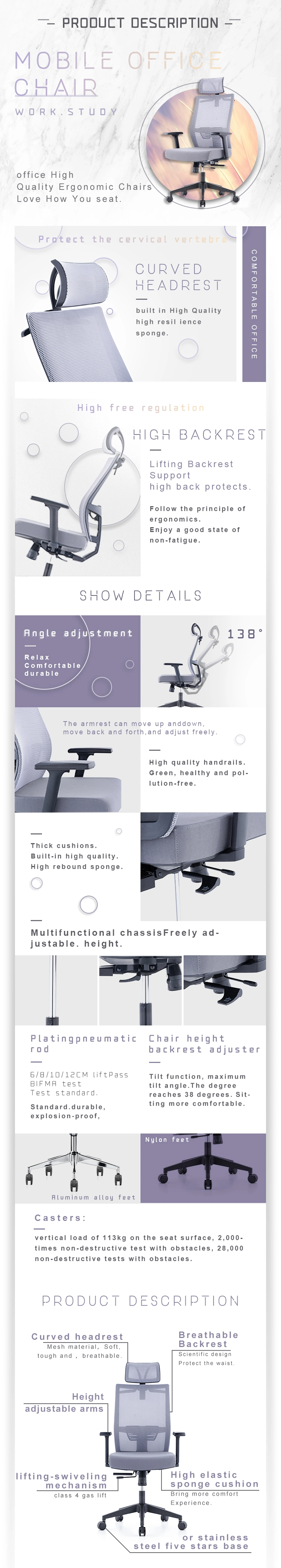 New Designed Ergonomic Multi Function Mesh Office Swivel Chair
