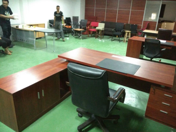 Office Desks 4 Seats Partition Workstation L-Shaped Office Table (OD-29)