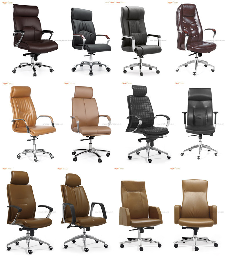 Modern European Ergonomic Chair with Leather Finish for Office Furniture