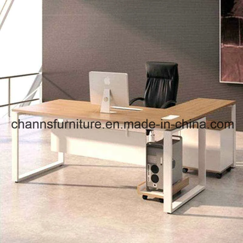 Modern L Shape Desk Office Table with Drawer and CPU Holder (CAS-MD1881)