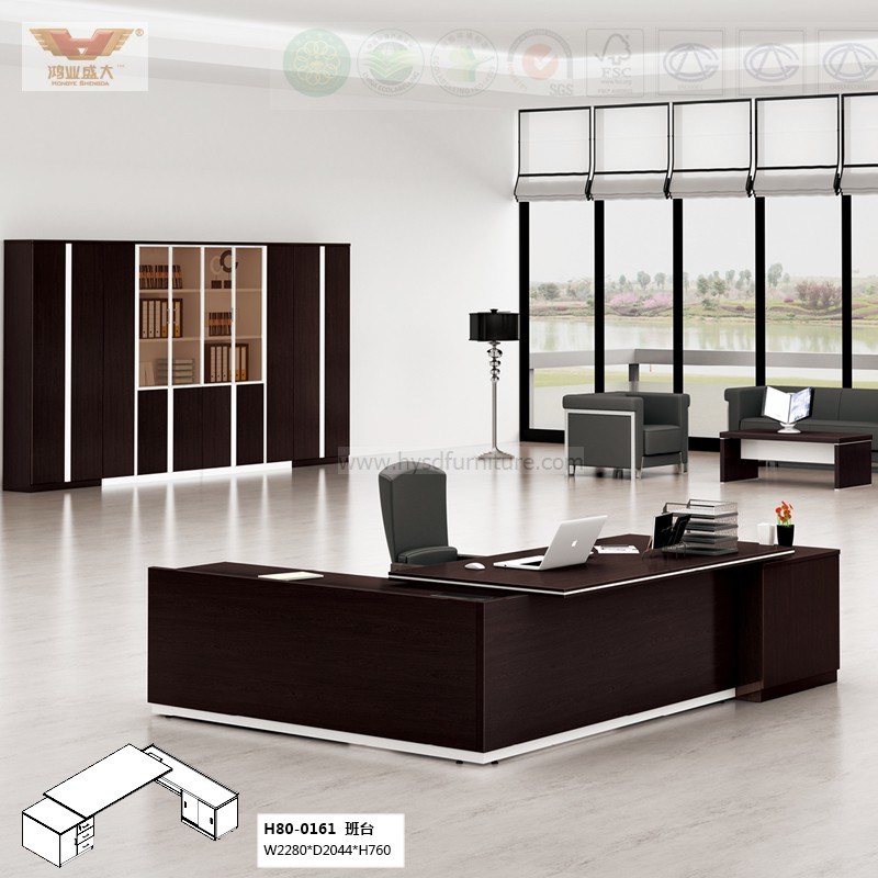 Durable Modern MDF L Shape Office Executive Desk