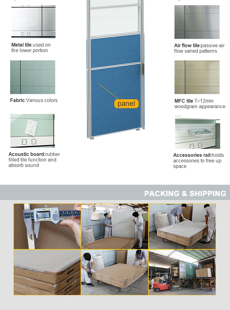 High Quality Aluminum Partition Selling European-Style Modern Design Office Space Office Cubicle Workstation