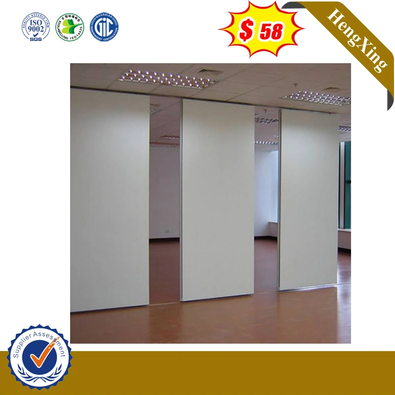 Wooden Office Furniture Workstation Table Desk Glass Wall Sliding Movable Office Wall Partition