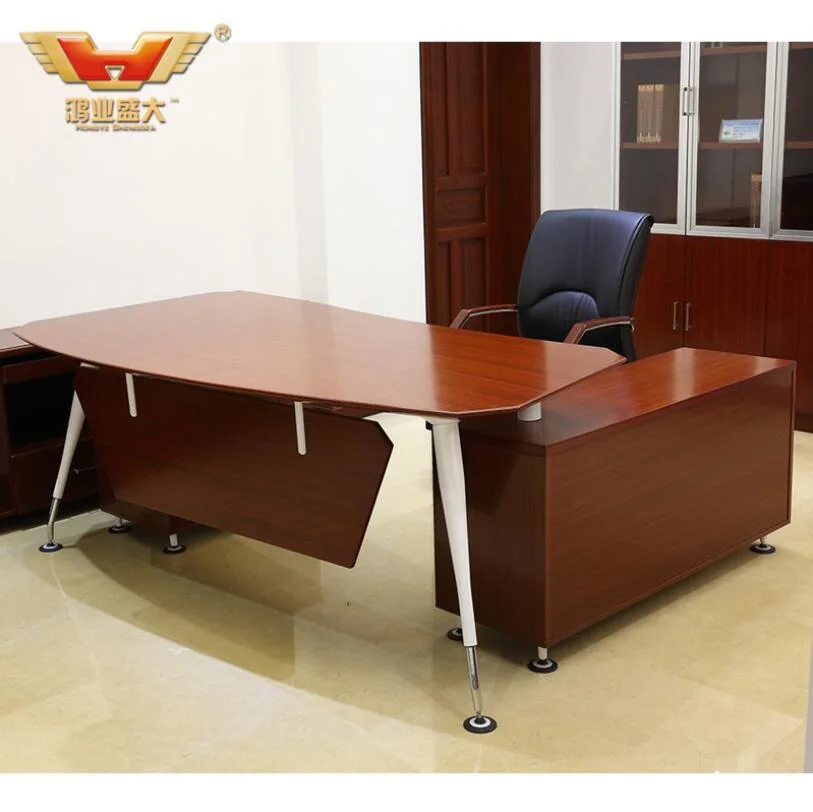 Popular Steel Leg L Shape Modern Office Desk