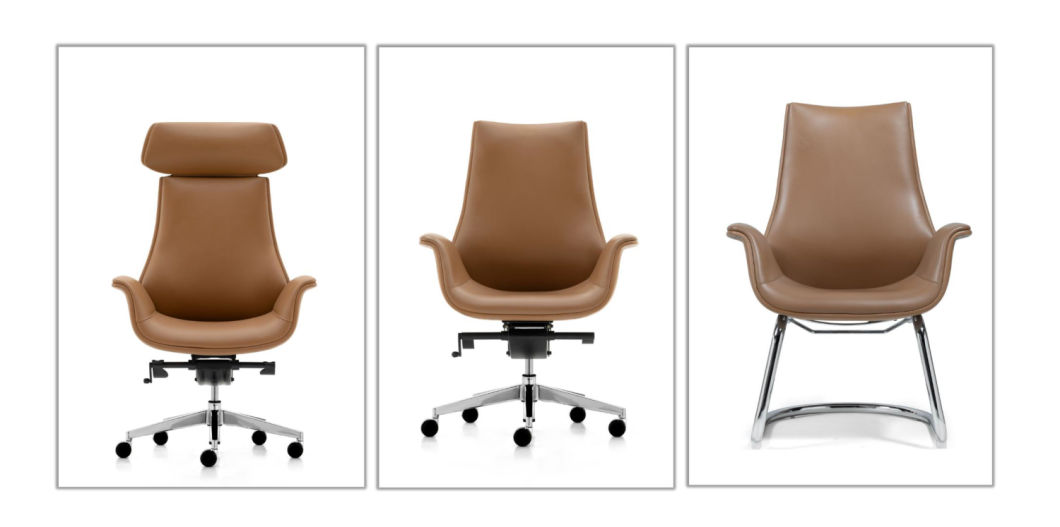 CEO Office Chair Rolling Leather Manager Swivel High Back PU Executive Modern Office Chair