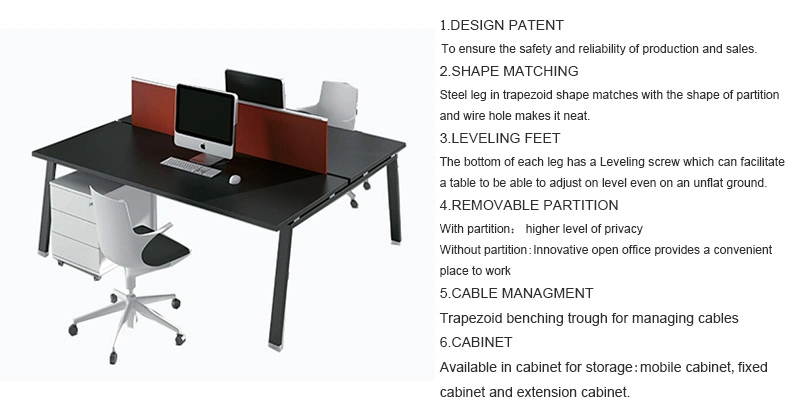 Office Project Furniture Simple Style Modular Office Cubicles Staff Workstation (STDK1062)