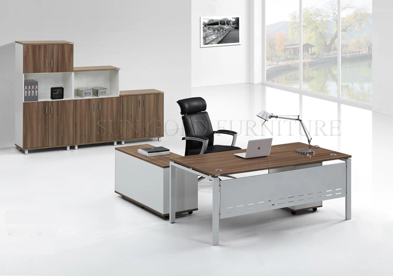 Melamine Bookcase Office with Desk Office Layout Table (SZ-ODT681)