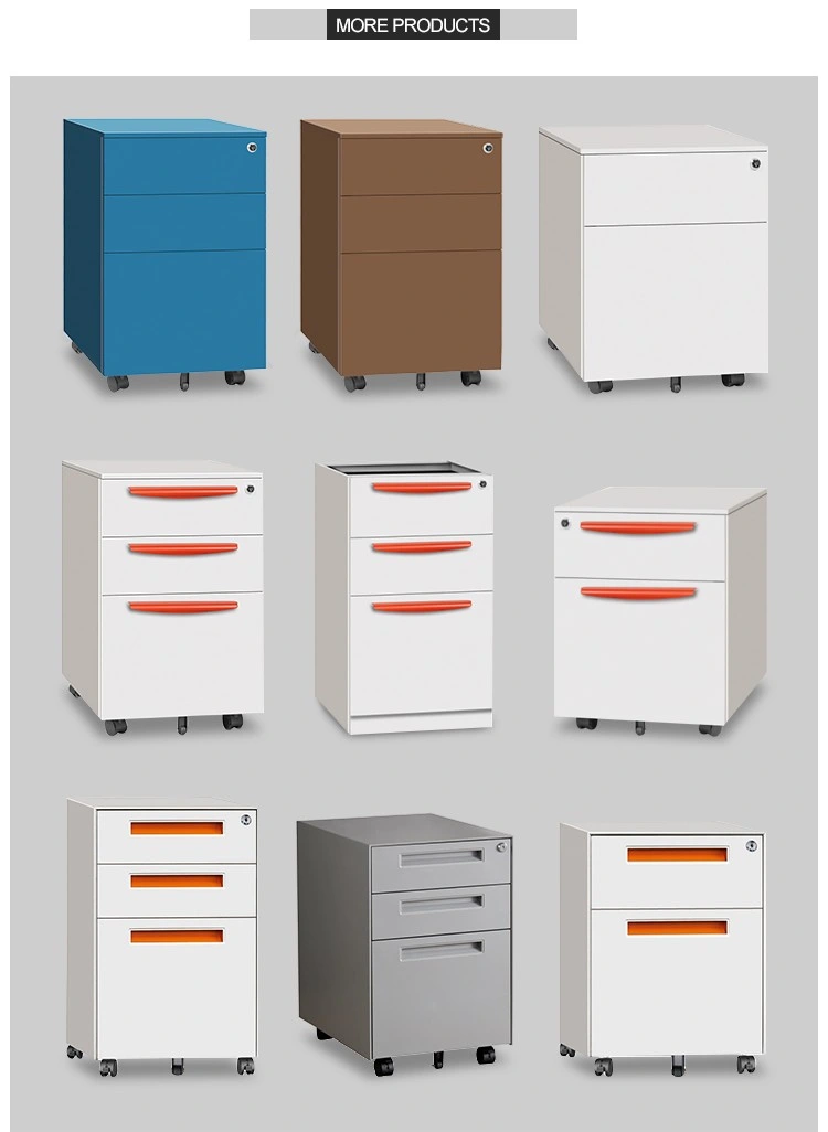 Office Furniture Large Storage Space Modern Office Metal Mobile Caddy Cabinet