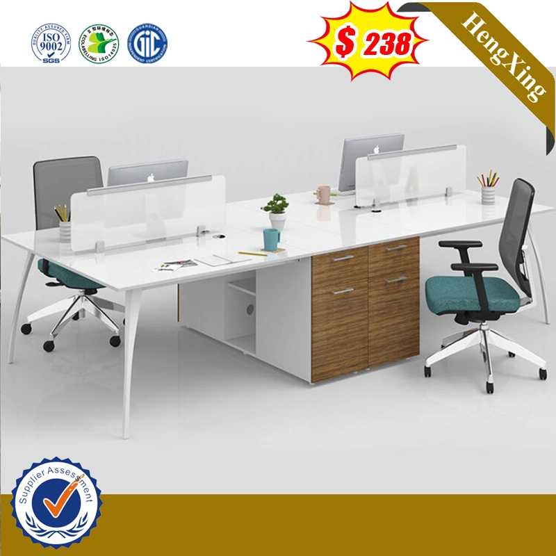 Loft Market MDF Office Furniture White Color Office Furniture Clerk Desk Table (HX-6M094)