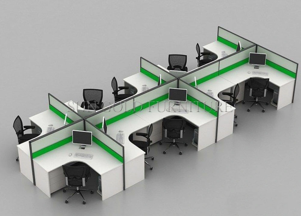 (SZ-WSB342A) Staff Table 6 Seat Office Furniture Workstation Office Partition