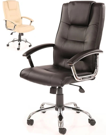 (SZ-OCK02) Real Leather Manager Chair Aluminium Alloy Foot Office Chair