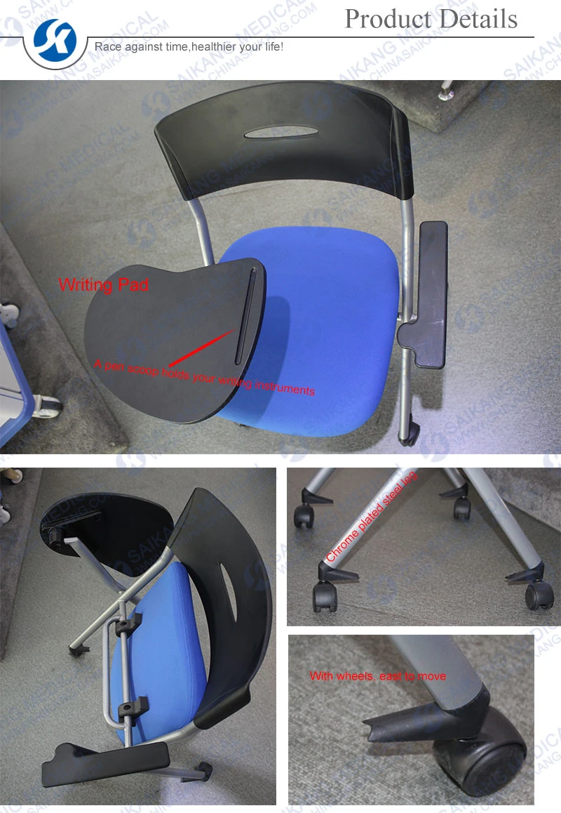 China Manufacturer Comfortable Cheap Office Training Chair with Writing Table