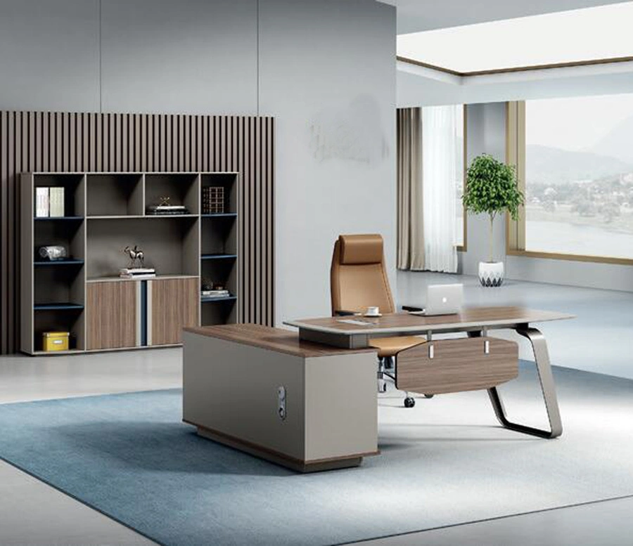 New Design Wood Boss Office Desk Metal Leg Office Table Executive Office Desk