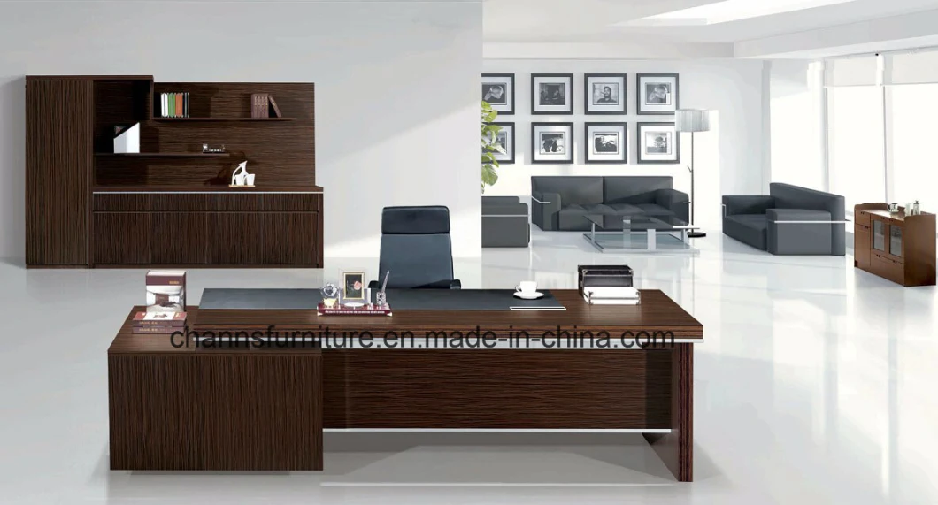 Big Size Office Table Wooden Furniture L Shape Executive Desk (CAS-MD18A07)