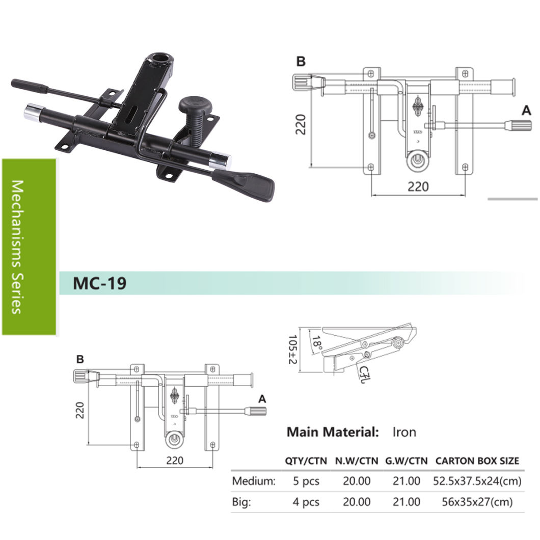 Office Chair Mechanism, Manager Chair Mechanism, Mesh Chair Mechanism