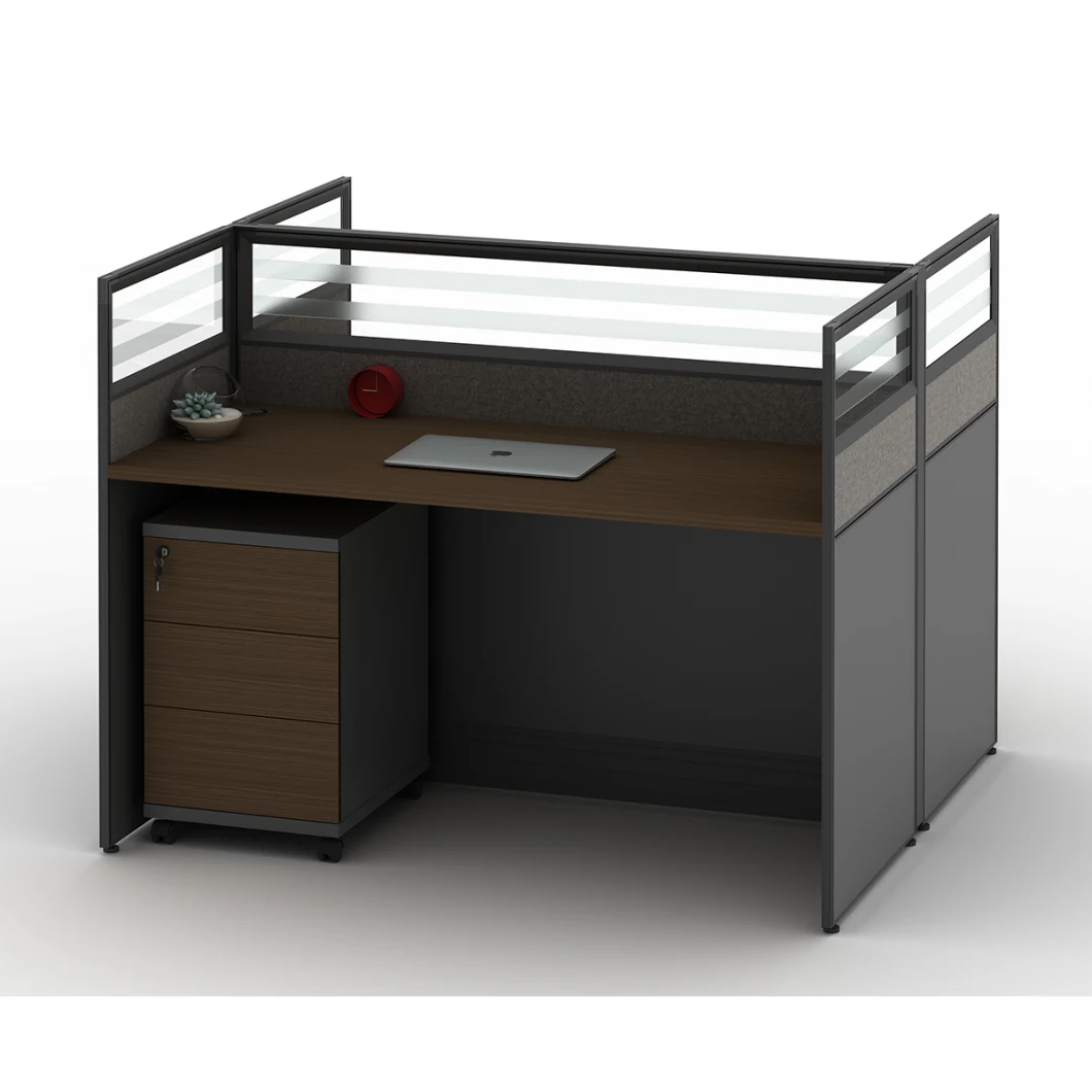 Modern Design Wood Melamine 2 Seat Dual Workstation Desk