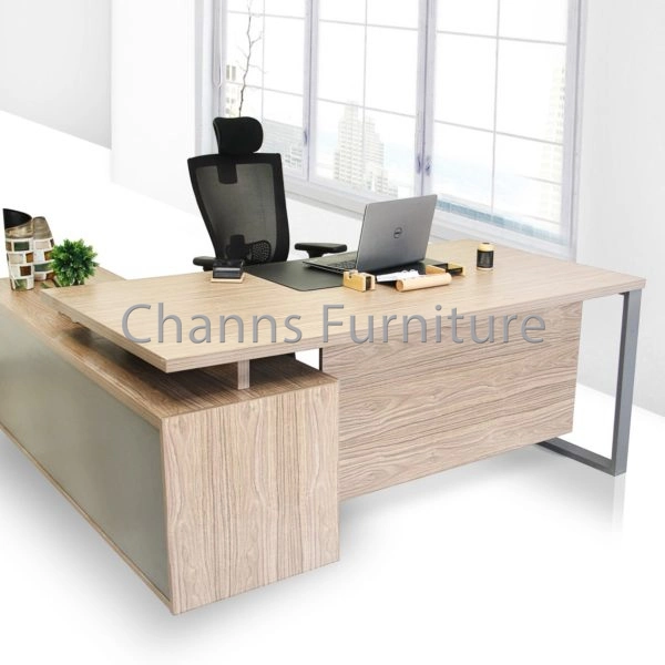 Modern Furniture L Shape Office Desk with Metal Legs (CAS-D5415)